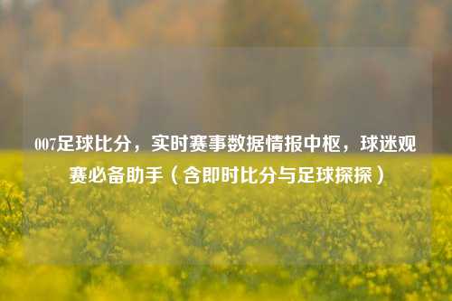 007足球比分,实时赛事数据情报中枢,球迷观赛必备助手(含即时比分与足球探探)