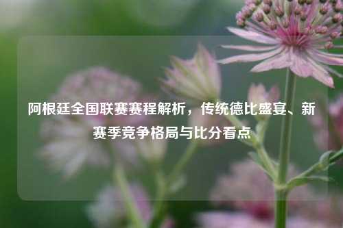 阿根廷全国联赛赛程解析,传统德比盛宴、新赛季竞争格局与比分看点