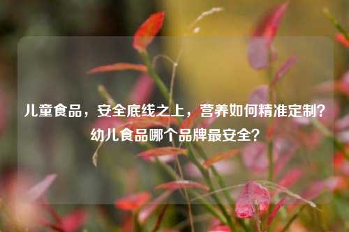 儿童食品,安全底线之上,营养如何精准定制?幼儿食品哪个品牌最安全?