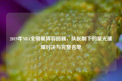 2019年NBA全明星阵容回顾,队长制下的星光璀璨对决与完整名单