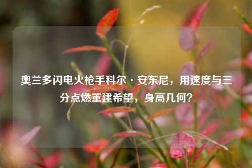 奥兰多闪电火 科尔·安东尼,用速度与三分点燃重建希望,身高几何?