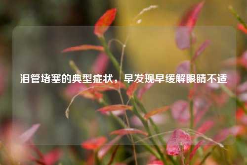泪管堵塞的典型症状,早发现早缓解眼睛不适