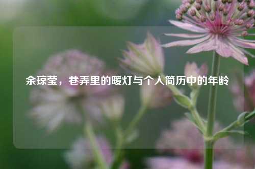 余琼莹,巷弄里的暖灯与个人简历中的年龄