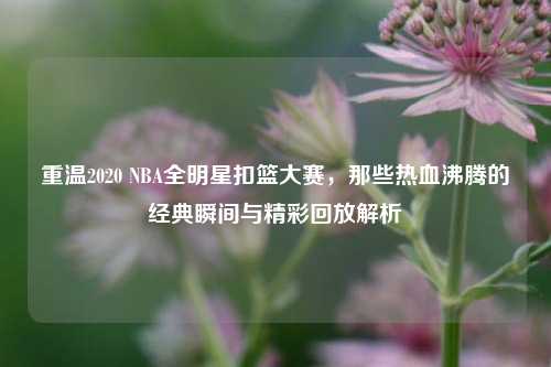 重温2020 NBA全明星扣篮大赛,那些热血沸腾的经典瞬间与精彩回放解析