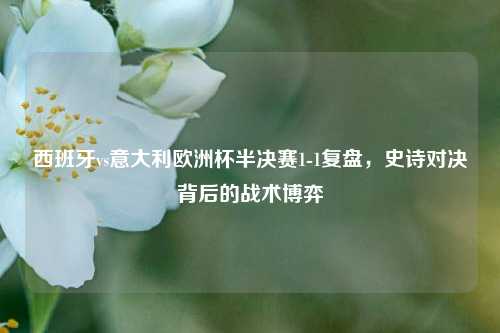 西班牙vs意大利欧洲杯半决赛1-1复盘,史诗对决背后的战术博弈