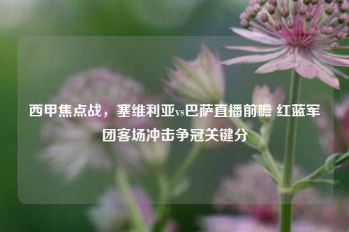 西甲焦点战,塞维利亚vs巴萨直播前瞻 红蓝军团客场冲击争冠关键分
