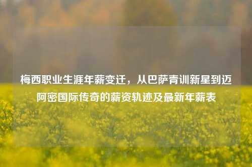 梅西职业生涯年薪变迁,从巴萨青训新星到迈阿密国际传奇的薪资轨迹及最新年薪表