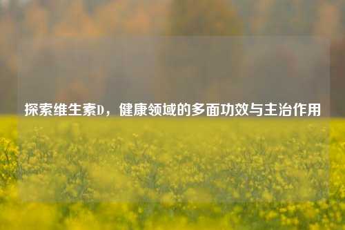 探索维生素D,健康领域的多面功效与主治作用