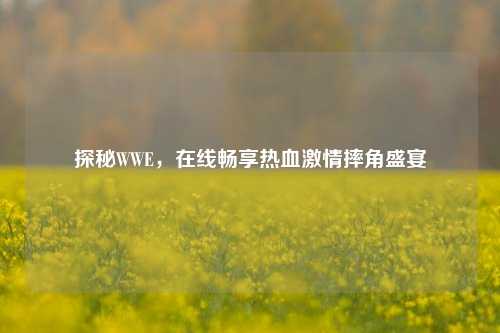 探秘WWE,在线畅享热血 摔角盛宴