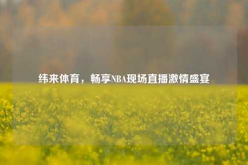 纬来体育,畅享NBA现场直播 盛宴