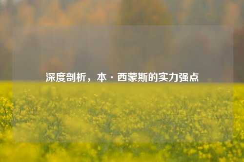 深度剖析,本·西蒙斯的实力强点