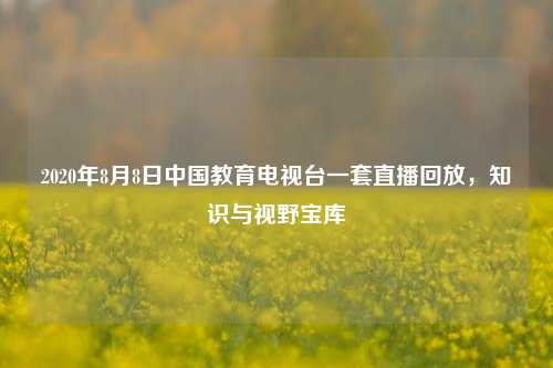 2020年8月8日中国教育电视台一套直播回放,知识与视野宝库