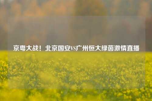 京粤大战!北京国安VS广州恒大绿茵 直播