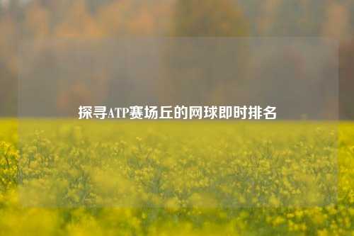 探寻ATP赛场丘的网球即时排名