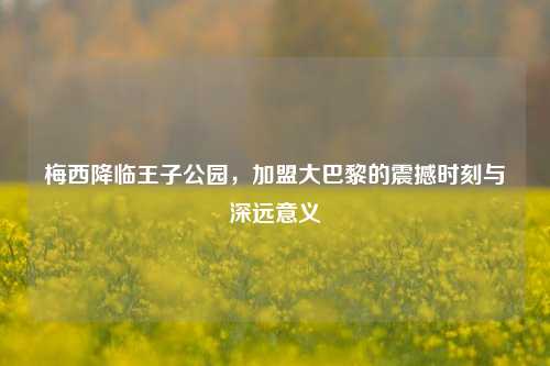 梅西降临王子公园,加盟大巴黎的震撼时刻与深远意义
