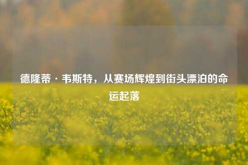 德隆蒂·韦斯特,从赛场辉煌到街头漂泊的命运起落