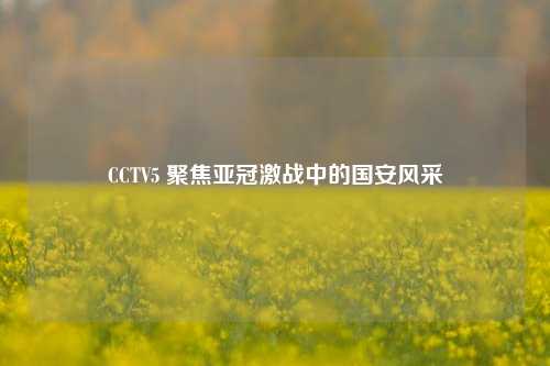 CCTV5 聚焦亚冠激战中的国安风采
