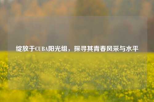 绽放于CUBA阳光组,探寻其青春风采与水平