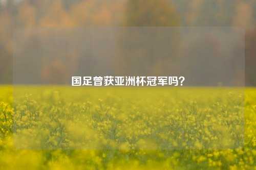 国足曾获亚洲杯冠军吗?